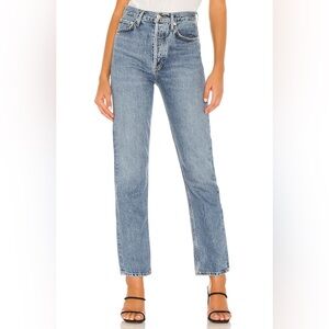 Sz 28 AGOLDE Blue Straight Leg Jeans Classic Style